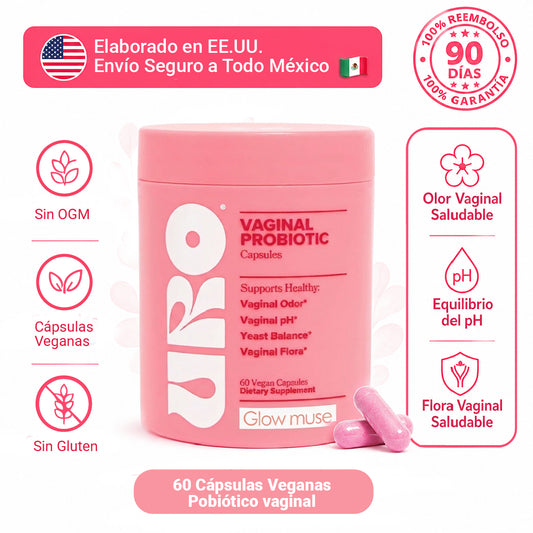 URO - Probióticos vaginales para mujeres, equilibrio de pH con prebióticos y Lactobacillus,